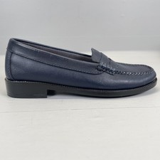 GH Bass Weejuns Kathleen Penny Loafers Womens Size 5 M Blue Leather Casual Shoes