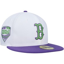 Men's New Era White Boston Red Sox Side Patch 59FIFTY Fitted Hat