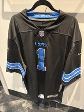 New Detroit Lions Jameson Williams STITCHED  #1 BLACK Jersey Men’s 3XL