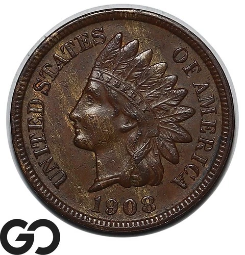 1908-S Indian Head Cent Penny Solid BU++ Better Date