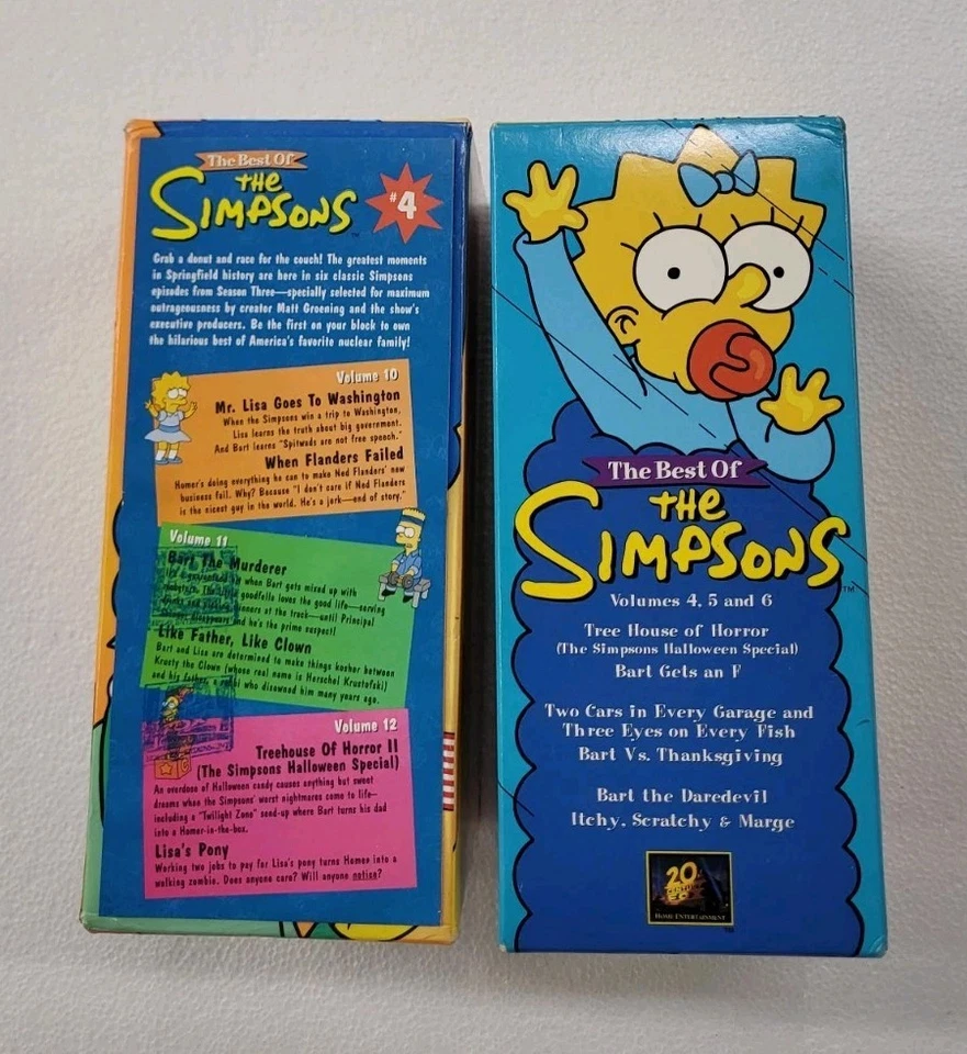 2 The Best of the Simpsons Vhs Box Set Vol 4 5 6 10 11 12 1997 1999 Excellent NM - Image 4 of 4