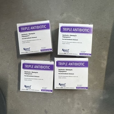 Xpect Triple Antibiotic Bacitracin Neomycin Polymyxin B (4 Packs Of 20 .7g Packs