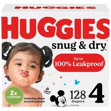 Huggies Snug  Dry Baby Disposable Diapers Huge Pack - Size 4