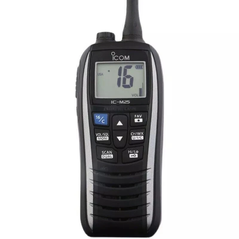 New IC-M25 5W Portable Marine@Radio VHF Handheld LCD Lightweight Waterproof - Image 2 of 4