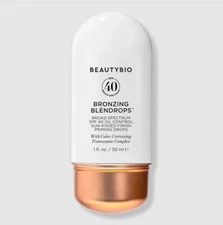 BeautyBio Bronzing BLENDROPS Broad Spectrum SPF 40 Oil-Control Priming Drops