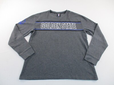 UNK Golden State Warriors Shirt Mens XL Gray Long Sleeve NBA Crew Neck