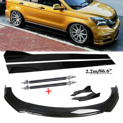 Front Bumper Lip Spoiler Diffuser Splitter Rear For Honda Pilot 2003-2023 Body K