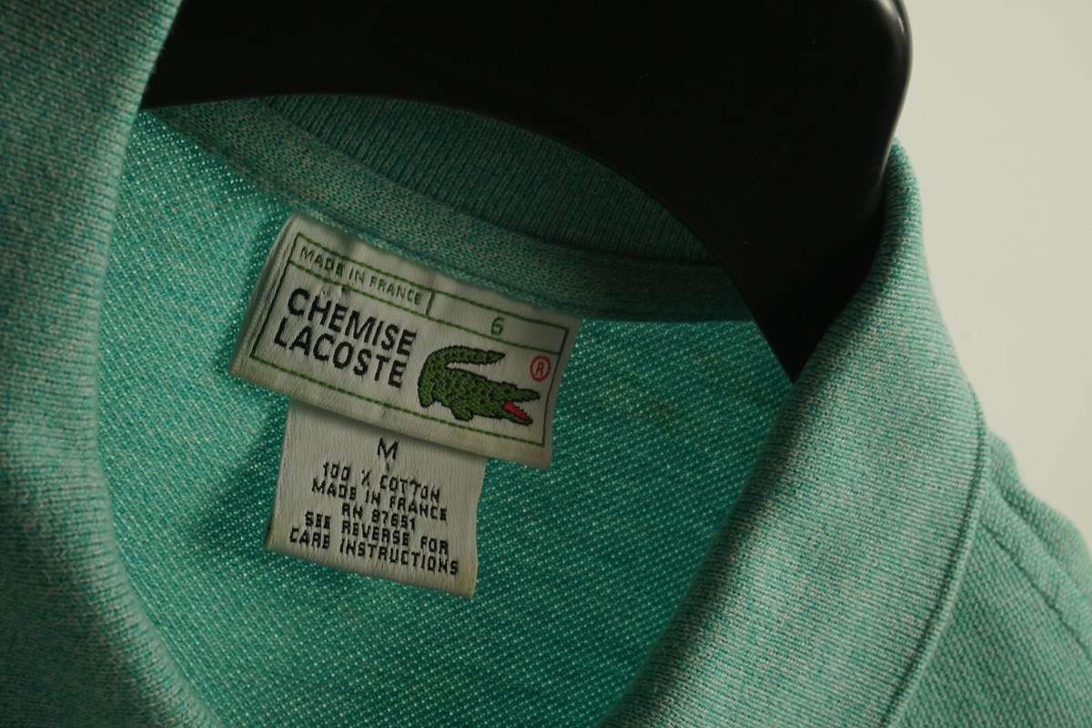 [美品] 80's CHEMISE LACOSTE フレラコ L1212 Lacoste Chemise Mens Vintage 80s Polo Shirt Short Sleeved