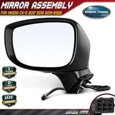 Driver Power Mirror w/ Manual Fold Sight Blind Spot 6 Pins for Mazda CX-5 17-22