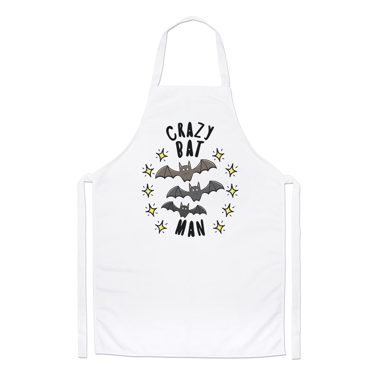 Crazy Bat Man Stars Chefs Apron Animal Dad Fathers Day Boyfriend Funny Cooking