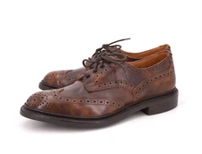 $598 | TRICKERS UK 7.5 US 8.5 BOURTON WING TIP BROGUE BROWN MUSEUM DAINITE