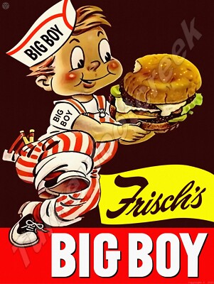Frisch's Big Boy Metal Sign 3 Sizes to Choose From