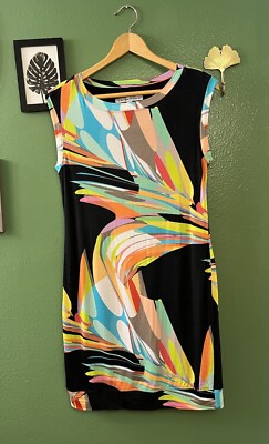 Trina Turk Zinnia Watercolor Jersey Sleeveless Women's Size Small Dress 