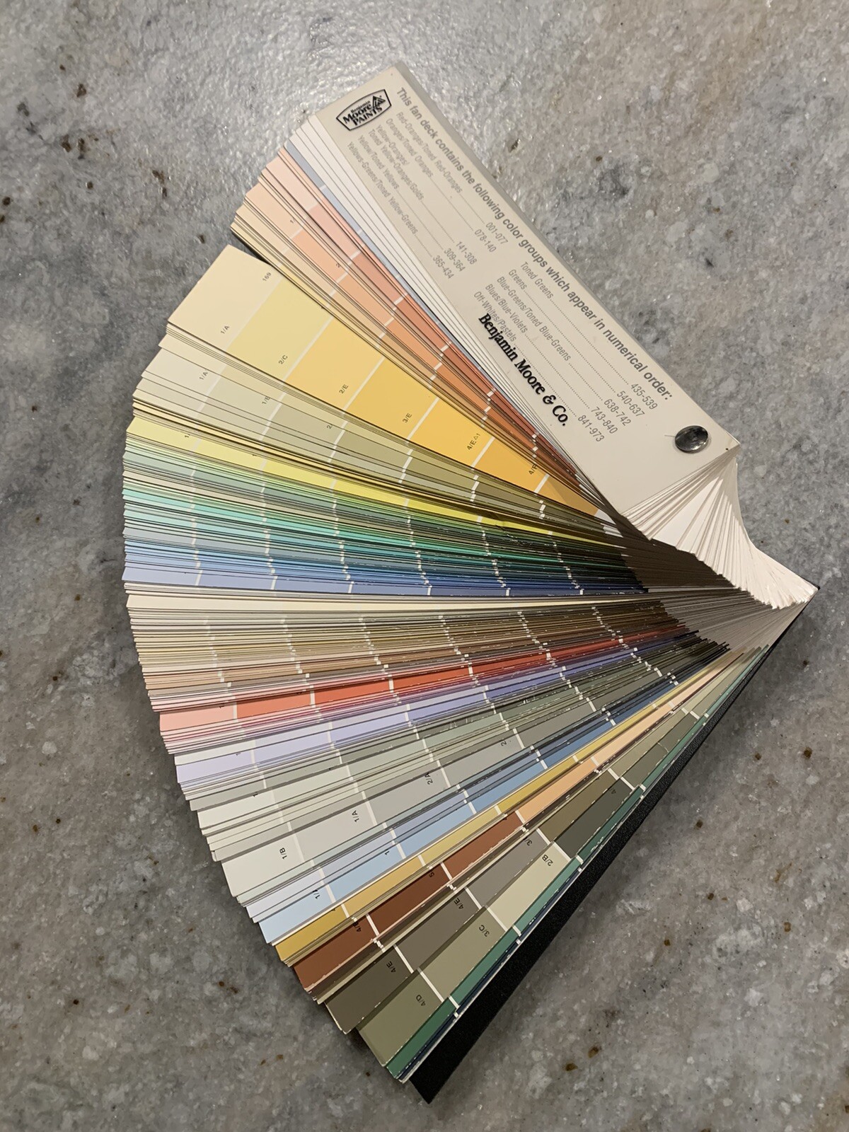 Benjamin Moore Paint Fan Deck Color Swatch eBay