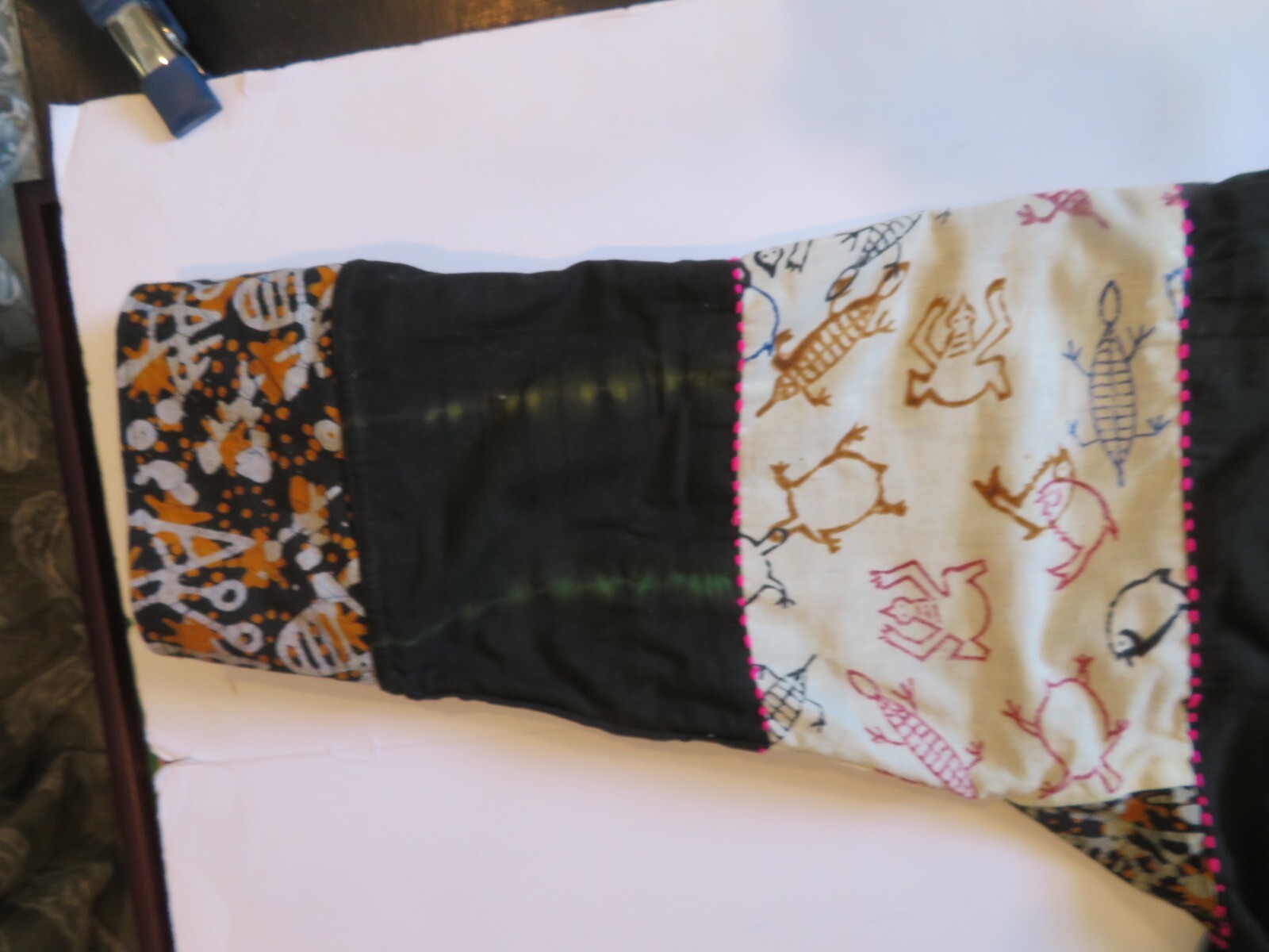 Vintage Unique Reversable Patchwork Poncho Shawl … - image 21