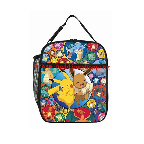 Pikachu Pokemon Insulated Lunch Bag School Picnic Snack Lunchbox Travel Box Gift - Picture 8 of 69