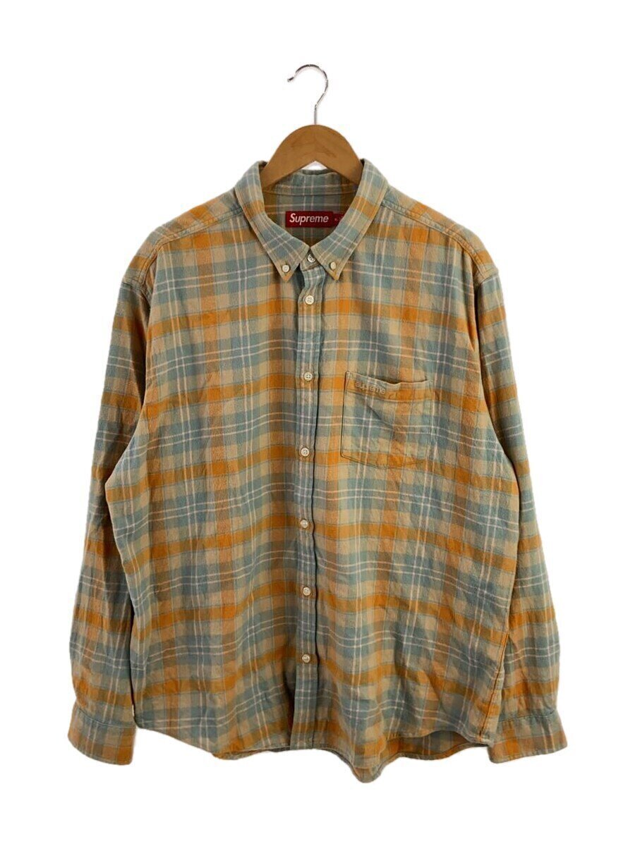 Supreme 24SS/Plaid Flannel Shirt/Long Sleeve Shirt/Size XL/Cotton 