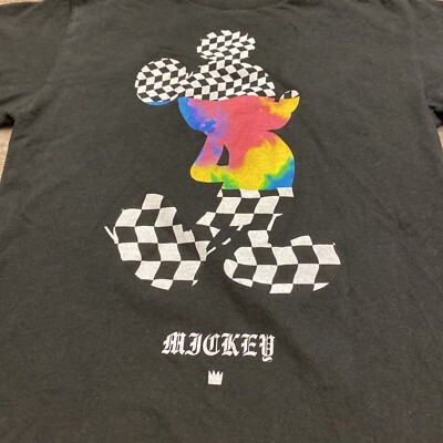 Mickey Mouse Disney Collection By Neff Black Short Sleeve Shirt Sz 5-6 Youth