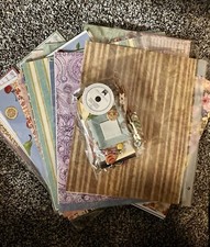 Small Mixed Lot Scrapbooking And Recipe Cards, Vintage, Paper Crafts