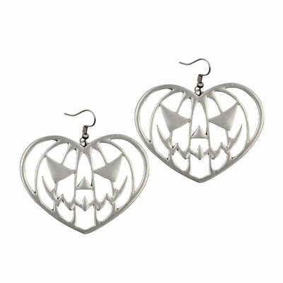 Kreepsville 666 Kürbis Herz Spooky Gothic Jack O Lantern Spinnen Ohrringe EPHS