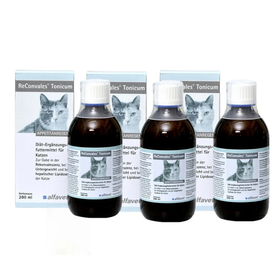 ReConvales Tonicum Katze 3 x 280 ml Aufbaunahrung von Alfavet Reconvaleszenz