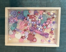 Melissa  Doug Wood Crafts Make-Your-Own Hearts Jewelry Kit / Lot Open Box