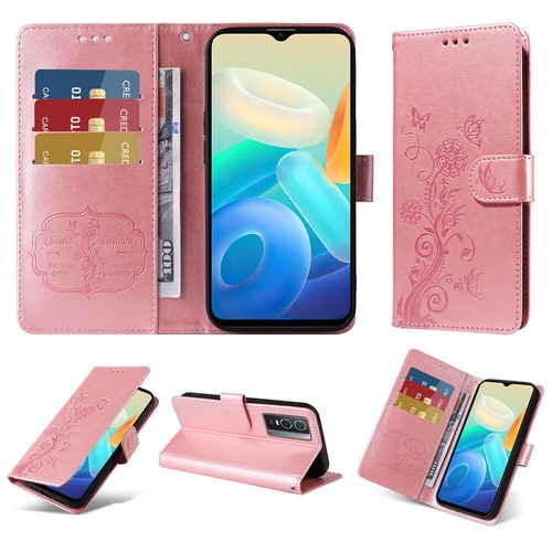 Flower Butterfly Wallet Cover Case For Vivo Y77 Y78 Y200 Y28 Y38 Y17 Y20 Y38 Y35 - Picture 6 of 17