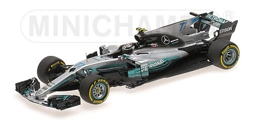 1:43 MERCEDES W08 VALTTERI BOTTAS BARCELONA 2017 1/43 • MINICHAMPS 410170077