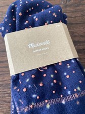 Madewell slipper socks blue size L/XL new with tags