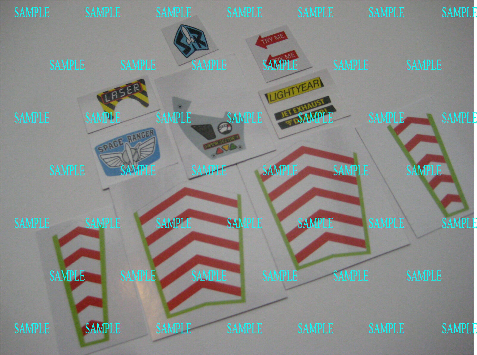 Toy Story Buzz Lightyear Action Figure Stickers Decals Replacement Repair 1995