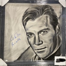 William Shatner Signed Oil Painting With Inscription 33x33