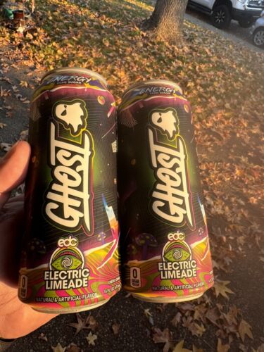 2 RARE GHOST ENERGY COLLECTOR CAN EDC ELECTRIC LIMEADE SOLD OUT LIMITED USA ONLY