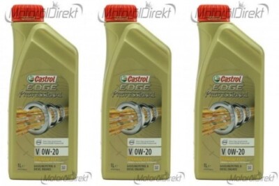 Castrol Edge Professional Fluid Titanium V 0W-20 Motoröl 3x 1l = 3 Liter