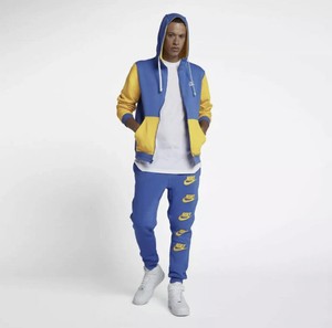 yellow and blue nike tracksuit