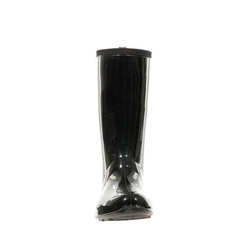 Kamik Classic Heidi Made In Canada Black Shinny Rain Boots Pull on for Women - Picture 2 of 5