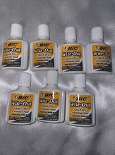 7 NEW Bic Wite Out Extra Coverage Correction Fluid 0.70 oz