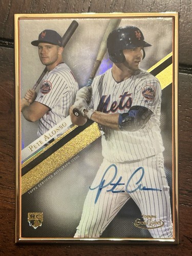 2019 Topps Gold Label Pete Alonso RC Auto Gold Frame Mets All Star Derby