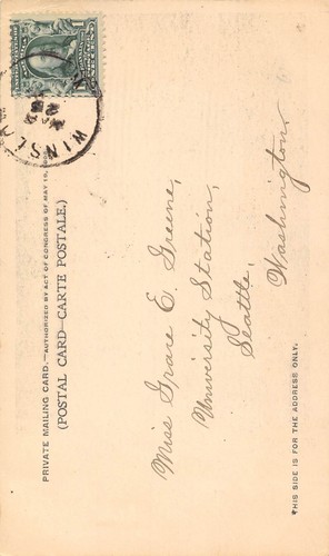 Método de tala para talar árboles grandes Washington 1905 postal - Imagen 2 de 2