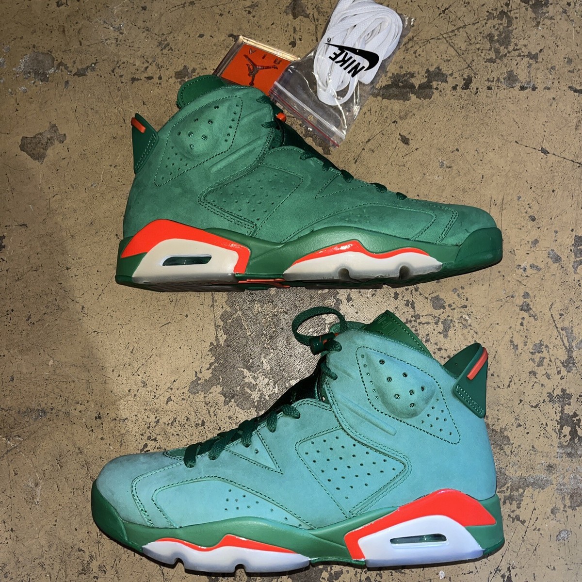 LIMITED AIR JORDAN 6 RETRO NRG GATORADE PINE GREEN Sz 9.5 AJ5986