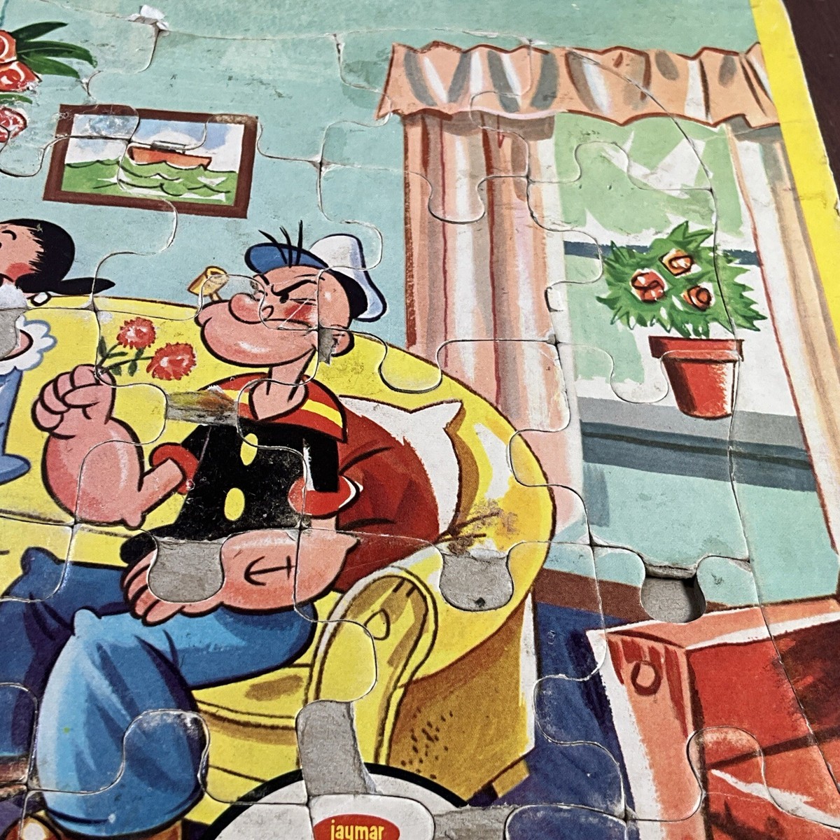 Popeye 1960s Jaymar Frame Tray Puzzles Olive Oil & Mary Poppins