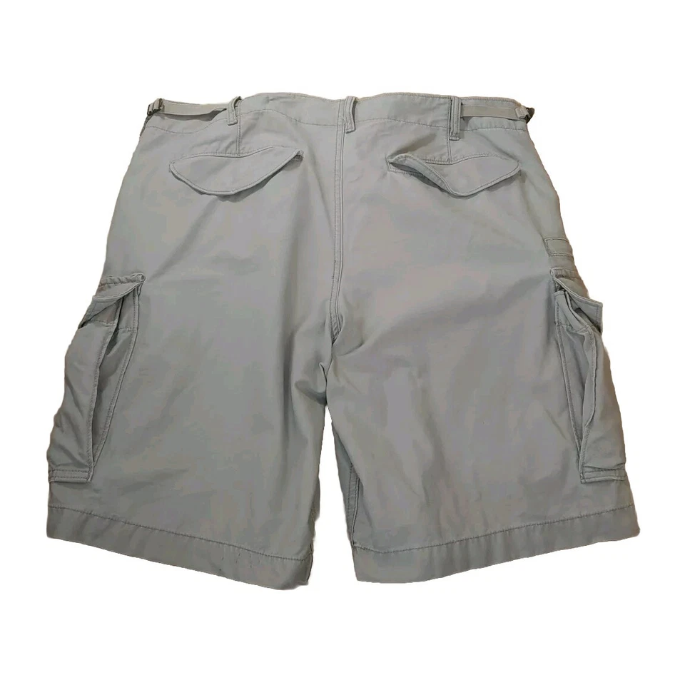 Denim Supply Ralph Lauren Baggy Cargo Shorts Men 38 Y2k Flag Logo Khaki Grunge  - Image 4 of 4