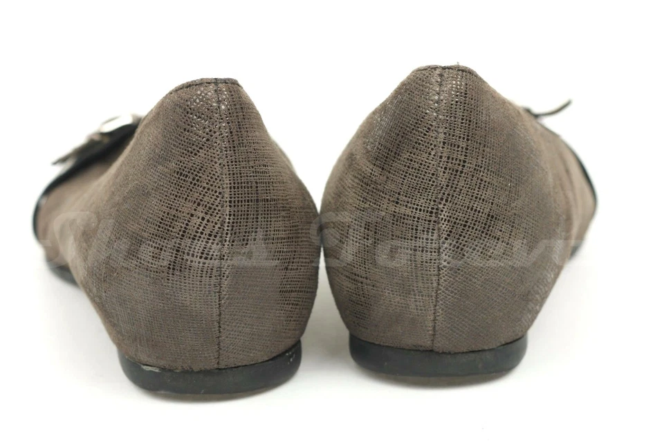 Womens MUNRO 213279 Dark Brown Leather Ballet Flats Shoes Sz. 9 - image 4 of 4