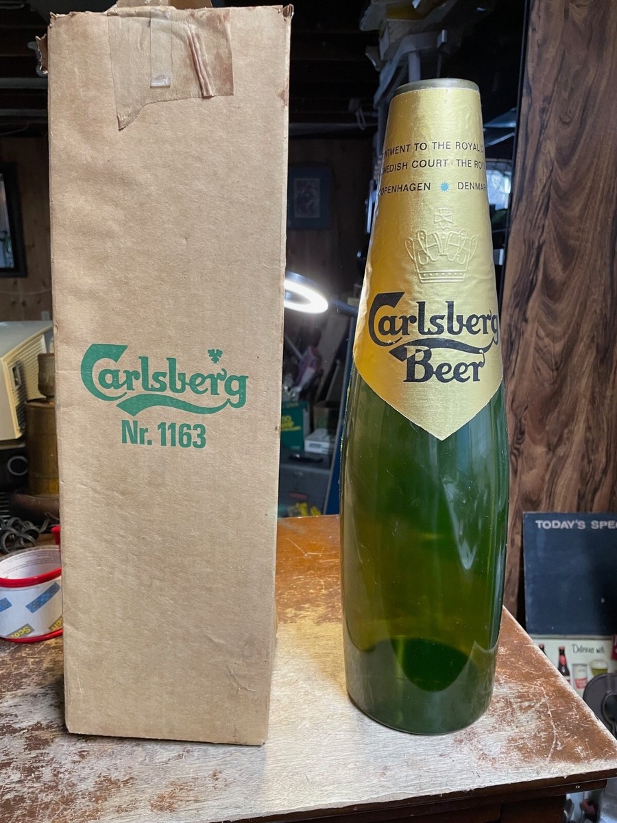Vintage Carlsberg Plastic Beer Bottle Display 17.5