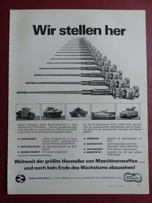12/1983 PUB HUGHES M242 BUSHMASTER CANON AUTOMATIK 25MM ORIGINAL GERMAN AD