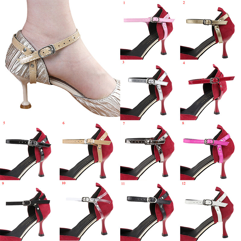 2Pcs Leather Shoe Belt Straps Band for Holding Loose High Heels Shoes Detachable