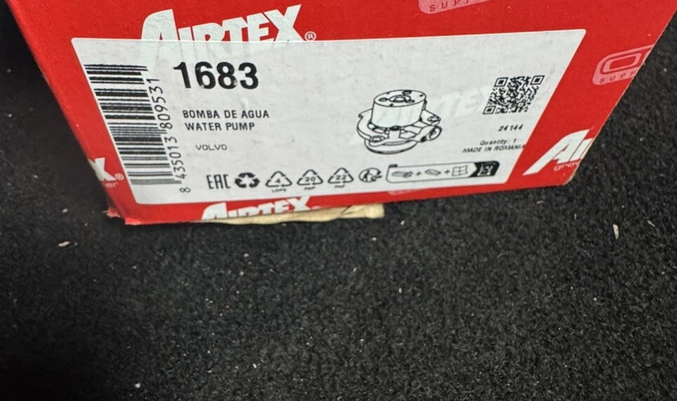 Bomba de agua para refrigerante VOLVO XC90 Mk1 2.9 2.4D 02 a 14 AIRTEX 1683 Foto 3 de 3