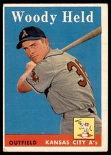 1958 Topps #202 WOODY HELD  Kansas City A's   VGEX