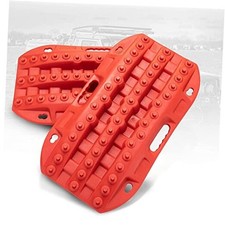Off Road Traction Boads, 2 Pcs Short Recovery Track Traction Mats for 4WD Red