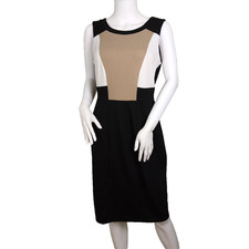 Debenhams Black Pencil Dress Size 12 Fitted Sleeveless Smart Formal Office Work