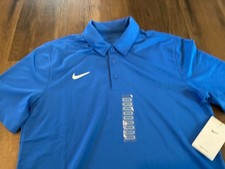 NWT NIKE DriFit Men's M Medium Blue Dry Franchise Athletic Polo Shirt CI4470-480